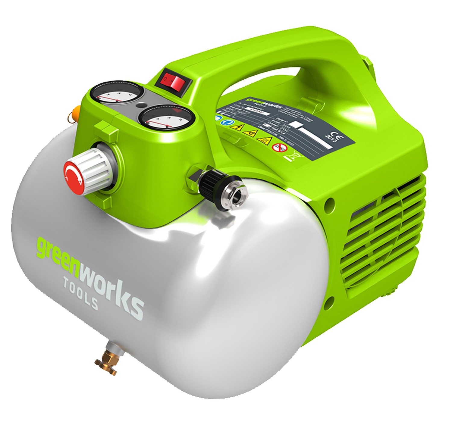 Электрический компрессор Greenworks объемом 6 л в Краснодаре